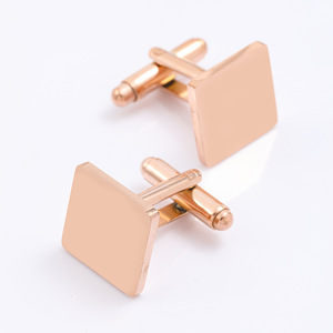 Trống wordless Laser đánh dấu thép không gỉ vuông Khuy măng sét sáng tạo <span class=keywords><strong>logo</strong></span> pháp Khuy măng sét cho kỷ niệm dịp - Product Image 4