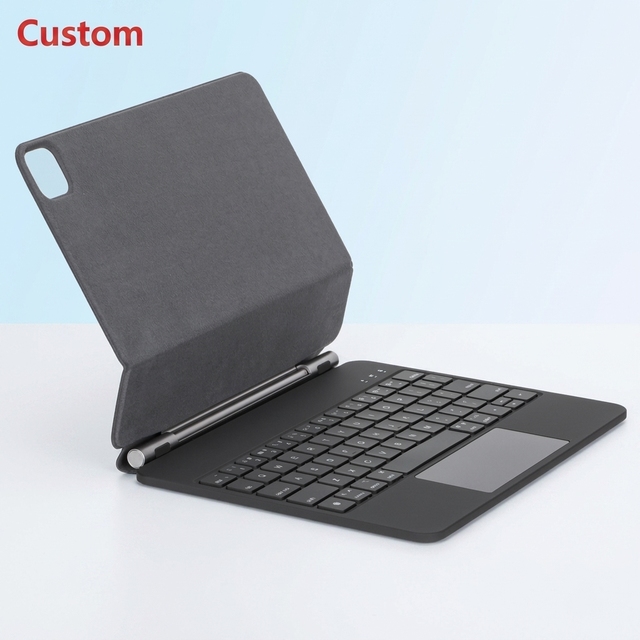 Keyboard for  iPad 10th Generation Smart Magic Keyboard Case Wireless for Tablet Case Cover LED Backlit Touchpad Arabic USB