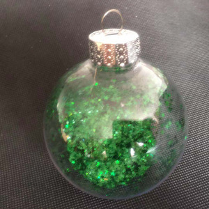 Ornement <span class=keywords><strong>boule</strong></span> <span class=keywords><strong>de</strong></span> <span class=keywords><strong>Noël</strong></span> en plastique transparent <span class=keywords><strong>de</strong></span> 8cm, pré-rempli <span class=keywords><strong>de</strong></span> perles en mousse colorées - Product Image 4