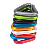 Mousqueton porte-clés grand triangle mousqueton d'escalade extérieur en alliage d'aluminium clip lanière sangle
