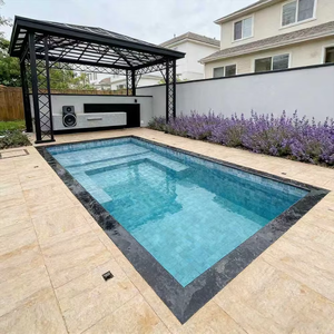 สระว่ายน้ำไฟเบอร์กลาสแบบสั่งทำทรงสี่เหลี่ยมสำเร็จรูป ดูแลรักษาง่ายสำหรับสวนหลังบ้าน - Product Image 2