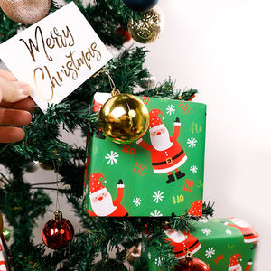 Wholesale <b>Christmas</b> Birthday Hot Stamping Tissue 43*300cm Gift Luxury Custom Packaging <b>Wrapping</b> <b>Paper</b> <b>Roll</b> - Product Image 4