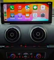 12.3 Inch IPS Android 14.0 Pemutar CD GPS CarPlay WiFi Kartu SD untuk Audi Q7 2010-4GB RAM 64GB ROM Pengganti Dudukan Dashboard