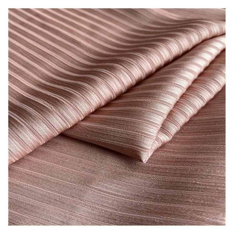 Dyed Stripe Chiffon 100% Polyester Jacquard Chiffon Fabric For Dress Garment