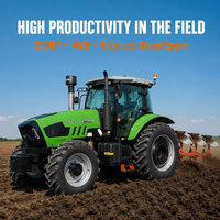 Tracteur agricole 4x4 220 ch avec cabine climatisée, tracteurs agricoles diesel