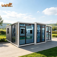 Maison conteneur extensible de 20 pieds, maison conteneur préfabriquée modulaire, cabine conteneur portable et mobile