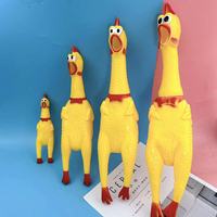 Penjualan Langsung Pabrik Mainan Kunyah Ayam Bercahaya Unik Baru yang Berbunyi, dari Karet & Silika Gel, Pereda Stres untuk Anak-anak Unisex