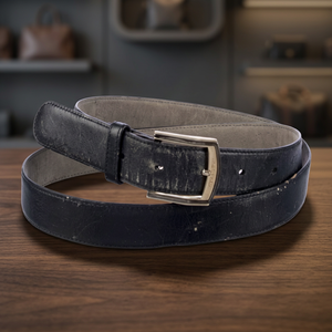 Cinturón de Cuero Vacuno Vintage para Hombre, Ecológico, Resistente, Impermeable, con Hebilla Rectangular de Acero, Longitud Personalizable, Calidad Premium, Uso Diario - Product Image 4