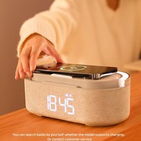 Speaker White Noise Radio FM Lampu Ambient RGB Pengisian Daya Nirkabel Tipe-C Multi-Fungsi Kamar Tidur Rumah OEM