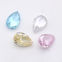 6x9mm 6A Grade Bonne Qualité Pierres Cz Synthétiques Zircone Cubique Prix Glace Pilée Coupe Poire Forme Pierre Lâche Zircone Cubique