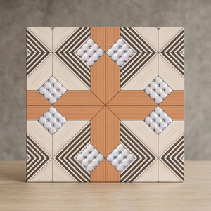 Carreaux de sol en céramique semi-mat brun beige 400x400mm, porcelaine de qualité supérieure, imperméable, pour salle de bain, intérieur - Product Image 1
