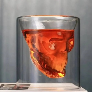 Vaso de Cristal de Doble Pared con Diseño de Calavera para Whisky, Vodka, Cerveza, Vino, Té y Jugo, Ideal para Bares y Clubes - Product Image 5