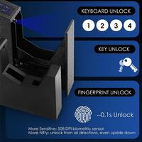 Pistolet biométrique sûr pour les travaux lourds avec clé de clavier d'empreintes digitales accès rapide par bureau table de chevet armoire murale Mode silencieux