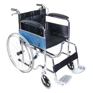 Fauteuil roulant manuel pliable avec inclinaison réglable et roues lisses