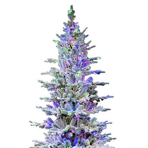 Wholesale Home Decoration Prelit Christmas <b>Tree</b> Indoor <b>Led</b> Lights Artificial Flocking Christmas <b>Tree</b> - Product Image 3