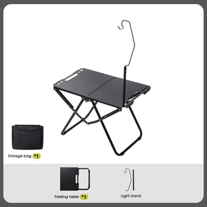 IGT, <span class=keywords><strong>mesa</strong></span> plegable de hierro ligera, portátil y duradera para acampar al aire libre, multifunción, Picnic y té, diseño moderno - Product Image 3
