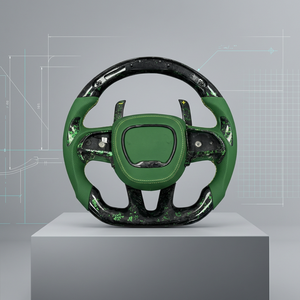Volant à fond plat en fibre de carbone forgée pour <span class=keywords><strong>Dodge</strong></span> Challenger Charger <span class=keywords><strong>SRT</strong></span> 2015 2016 2017 2018 2019 <span class=keywords><strong>2020</strong></span> 2021 2022 2023 - Product Image 6