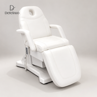 Table de massage électrique moderne pliable à 3 moteurs, chaise avec éponge haute densité, réglable, pour salon de beauté et spa, en cuir PU, pour soins du visage