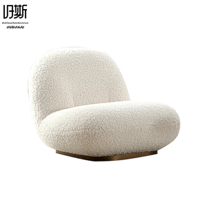 Fauteuil Sydney en velours d'agneau, design italien minimaliste, dossier incurvé ergonomique, fauteuil <span class=keywords><strong>de</strong></span> loisirs individuel pour salon, chambre, <span class=keywords><strong>salle</strong></span> <span class=keywords><strong>de</strong></span> <span class=keywords><strong>sport</strong></span>, détente - Product Image 3