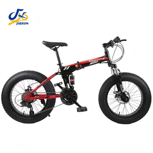Bici Fat Bike Compatta Full Suspension 20 Pollici 21 Velocità Pieghevole MTB Pneumatici Larghi <span class=keywords><strong>4</strong></span>.0 Pollici Forcella in Lega di Alluminio Freni <span class=keywords><strong>a</strong></span> Doppio Disco per Fuoristrada - Product Image 4