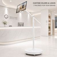 Support de sol réglable L68S avec bras long de 64 cm en métal stable pour bureau 2026 - Livraison gratuite