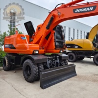 Excavator Roda Doosan DH150W Bekas, Doosan DX140W, DH225, Mesin Konstruksi Mobile untuk Dijual