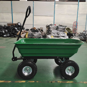 Quick-Release 4 Cu Ft Tub 600lb Haul Capacity Black Heavy-Duty Powder-Coated Steel Utility <strong>Wagon</strong> Garden <strong>Dump</strong> <strong>Cart</strong> OEM Garden - Product Image 6