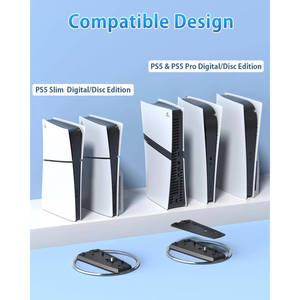 Support universel pour PS5, support de montage pour console PS5 Slim Pro avec base en anneau métallique, placement vertical et horizontal - Product Image 2