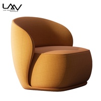 Fauteuil individuel moderne nordique en velours, confortable, couleur macaron, design, pour hôtel, salon, mobilier de détente