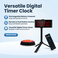 Timer Interval Olahraga Elektronik YIZHI dengan Baterai Internal, Tombol Tekan, Remote Control, untuk Permainan, Olahraga, Gym, Pasokan Grosir