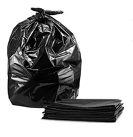 Sacs à ordures jetables en plastique PE noir écologique Sacs à ordures 30 40 microns Sacs à ordures Sacs poubelle pour la cuisine