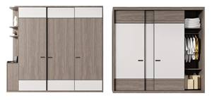 ตู้เหล็กตู้เสื้อผ้าโลหะสำหรับใช้ในบ้านประตูห้องนอนกลางแจ้งดีไซน์เรียบง่าย - Product Image 4