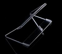Cadre de siège de conférence triangle en forme de V acrylique transparent double face pour carte de table avec affichage de bureau
