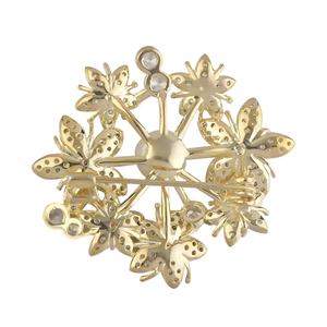 เข็มกลัดแฟชั่นผู้หญิงสุดหรู ขายดี ประดับคริสตัล ไข่มุก พลอยเทียม ดีไซน์ดอกไม้ เข็มกลัดประดับเพชรสำหรับผู้หญิง - Product Image 6