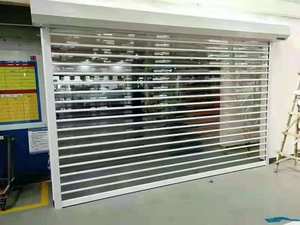 Volets roulants motorisés en alliage d'aluminium de style moderne commercial, porte transparente en PVC pour garage et atelier - Product Image 5