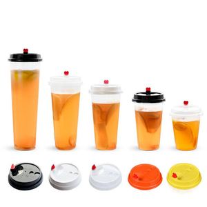 Gobelet en plastique PP transparent épaissi jetable avec logo personnalisé, 260 ml-700 ml, pour jus, lait, thé, boissons et café glacé, champagne - Product Image 2