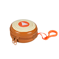 Boîte en métal portable mini ronde de poche pour écouteurs, bonbons, monnaie, avec fermeture éclair, emballage personnalisé en étain