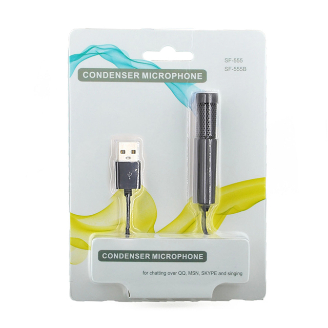 Professional Handheld Condenser USB Microphone with Noise Cancelling Mini Tube Design for Desktop Computer Conference Use