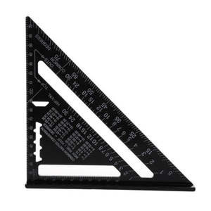 Regla Triangular de Perfil de Aluminio de 7 y 12 Pulgadas, Anodizada en Negro, Regla de Ángulo Recto de 90 y 45 Grados - Product Image 5