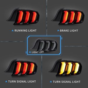 Nuove Luci Posteriori a LED per Passeggeri Anchi Mustang 2015-2023 con Indicatori di Direzione Sequenziali Ambra/Rossi (5 Modalità) e Lente Fumé Oscurata 12V DC - Product Image 3