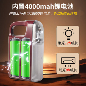 Lámpara de Emergencia Black Panther LED, 8h de Duración, Portátil para Camping, Uso en Exteriores, Montaje en Pared, para el Hogar - Product Image 4
