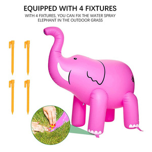 <b>Inflatable</b> Elephant Water Sprayer Pink <b>Pool</b> Toy <b>For</b> Infants And Toddlers Home Use - Product Image 2