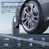 Nouvelle pompe à air pour voiture avec écran numérique, gonfleur de pneus portable multifonctionnel avec alimentation USB 100W