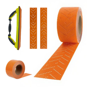 SABER 70x400mm 오렌지 필름 후크 및 루프 사포 스트립 공장 직접 판매 내구성 사각 연마 사포 - Product Image 3