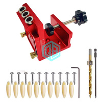 Jeu de gabarits de poche OEM à usage intensif avec pince Guide de perçage en aluminium robuste pour trous à angle de 15 ° pour outils de travail du bois et de menuiserie