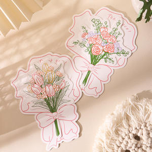 Cartes de vœux créatives en forme de bouquet, petites cartes de qualité supérieure, cartes d'anniversaire, cartes de remerciement manuscrites, personnalisables - Product Image 1
