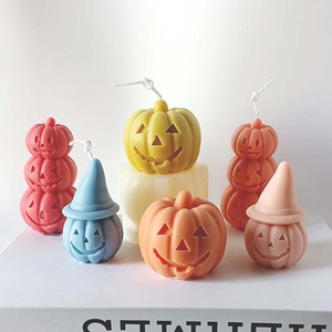 Molde de silicona 3D de calabaza para velas de aromaterapia DIY, resina, cera, yeso, arcilla, decoración y herramientas de repostería para Halloween - Product Image 6