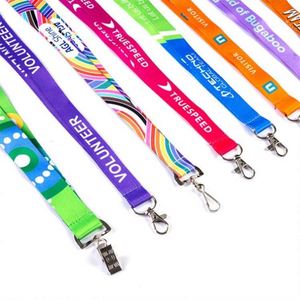 High Quality Customized Sublimation Fixed <b>Polyester</b> Printing ID Card Holder <b>Lanyard</b> with Hook - Product Image 5