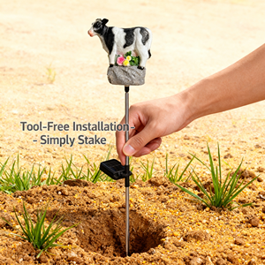 Vache simulée d'extérieur avec capteur vocal, décoration de chemin de jardin, lampes solaires à LED pour jardin, lampes solaires pour jardin - Product Image 1