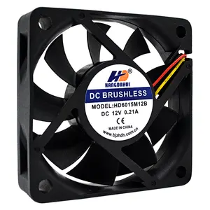 Micro 6015 12V Brushless Fan Small Axial Flow Cooling Fans 6CM Plastic Cooling Fans